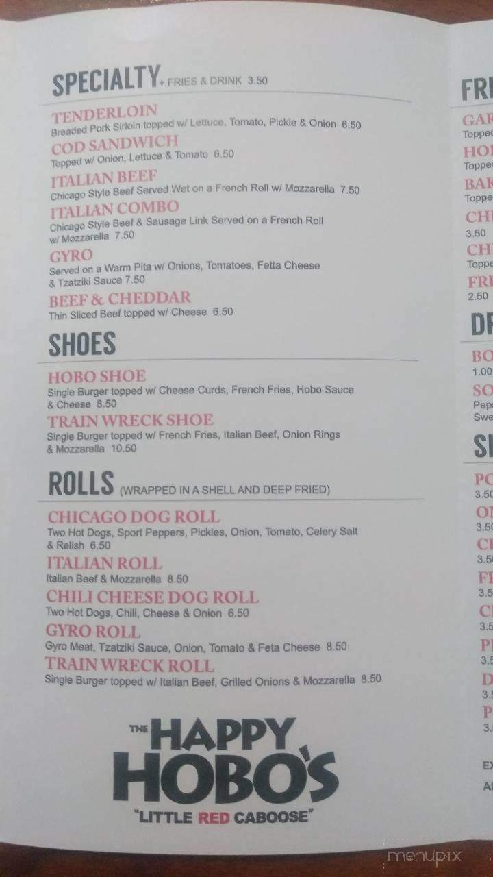 Happy Hobos Little Red Caboose - Putnam, IL menu_pic