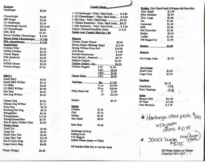 Burger Express - Max Meadows, VA menu_pic