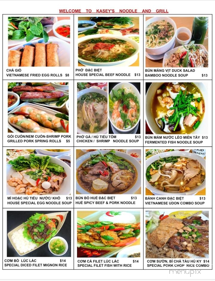 Kasey's Noodle & Grill - Westminster, CA menu_pic