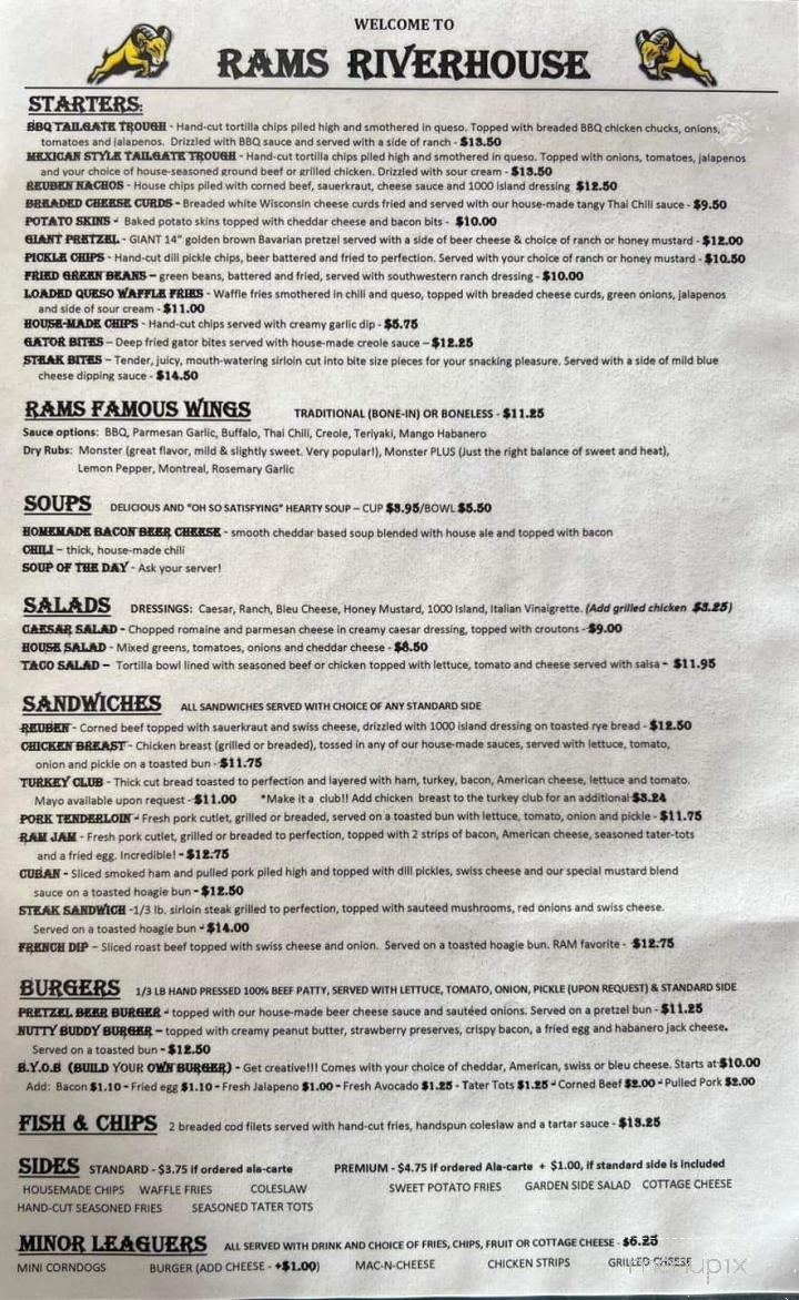 Ram's Riverhouse - Port Byron, IL menu_pic