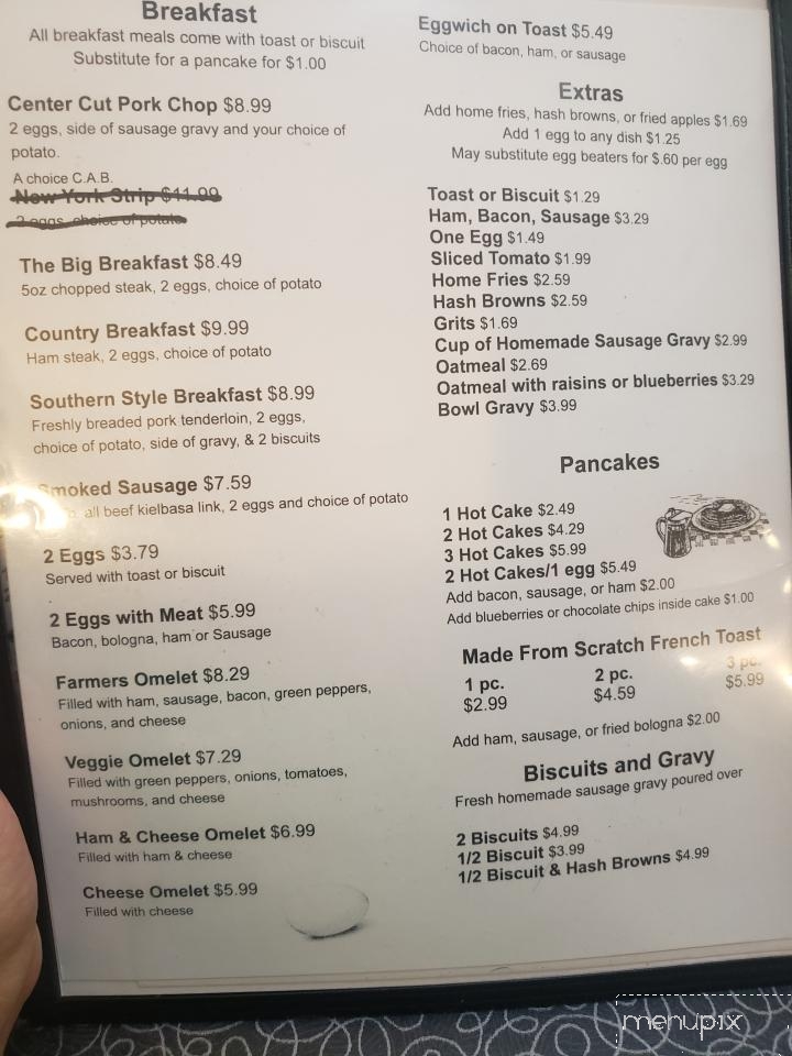 Carriage Inn Restaurant - Enon, OH menu_pic