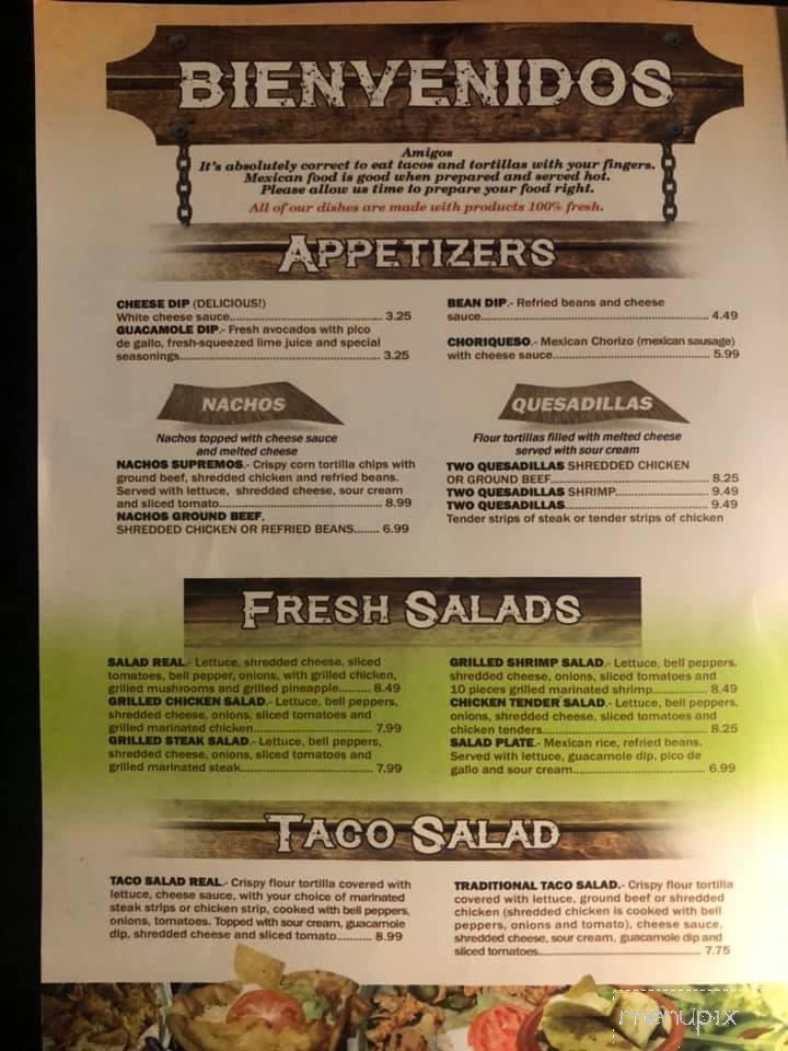 El Caballo Blanco Mexican - Connersville, IN menu_pic