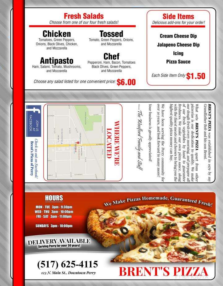 Brent's Pizza - Perry, MI menu_pic