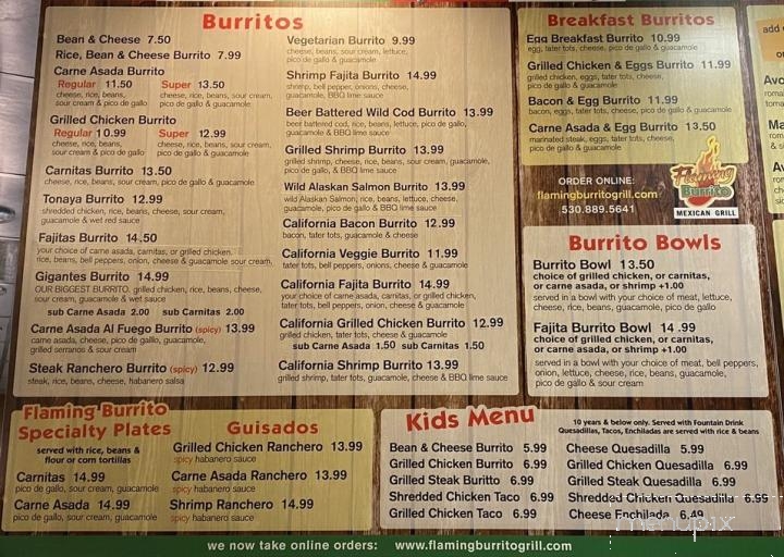 Flaming Burrito Grill - Auburn, CA