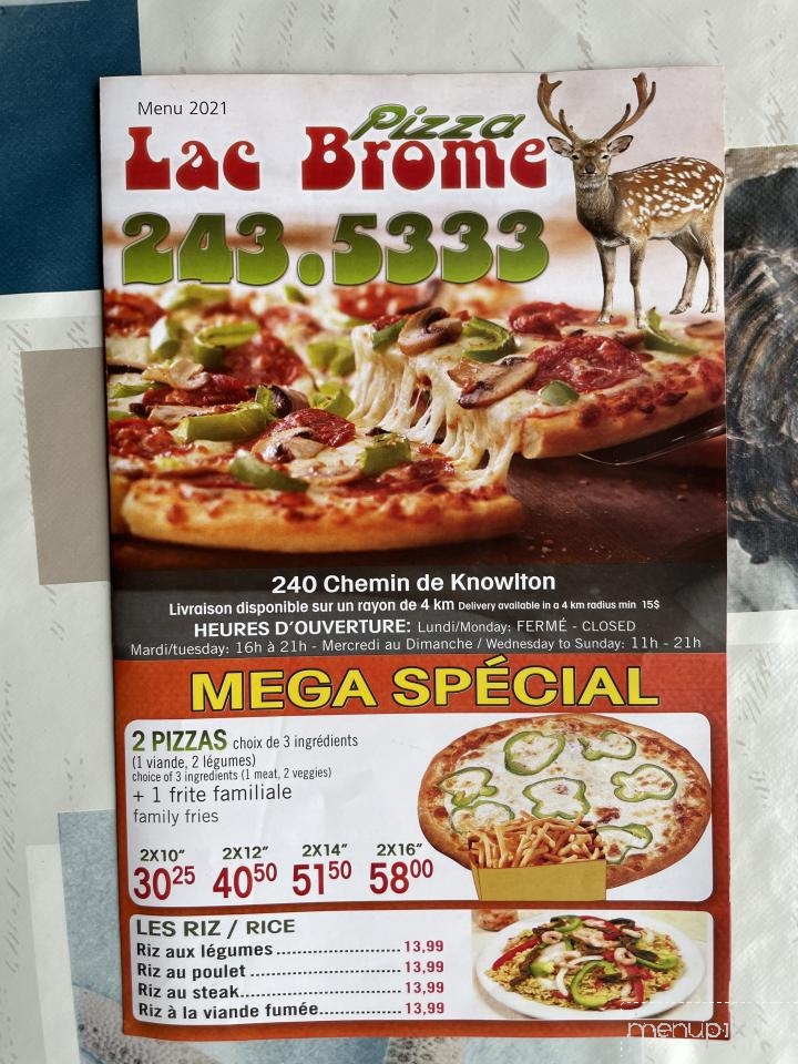 Pizza Lac Brome - Knowlton, QC menu_pic