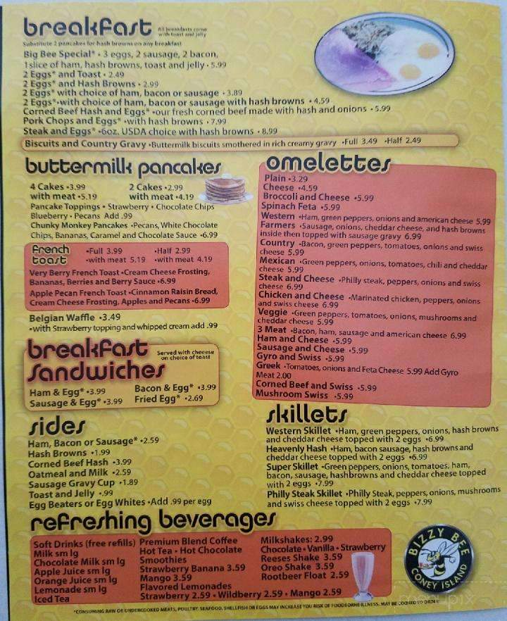 Bizzy Bee Coney Island - Southgate, MI menu_pic