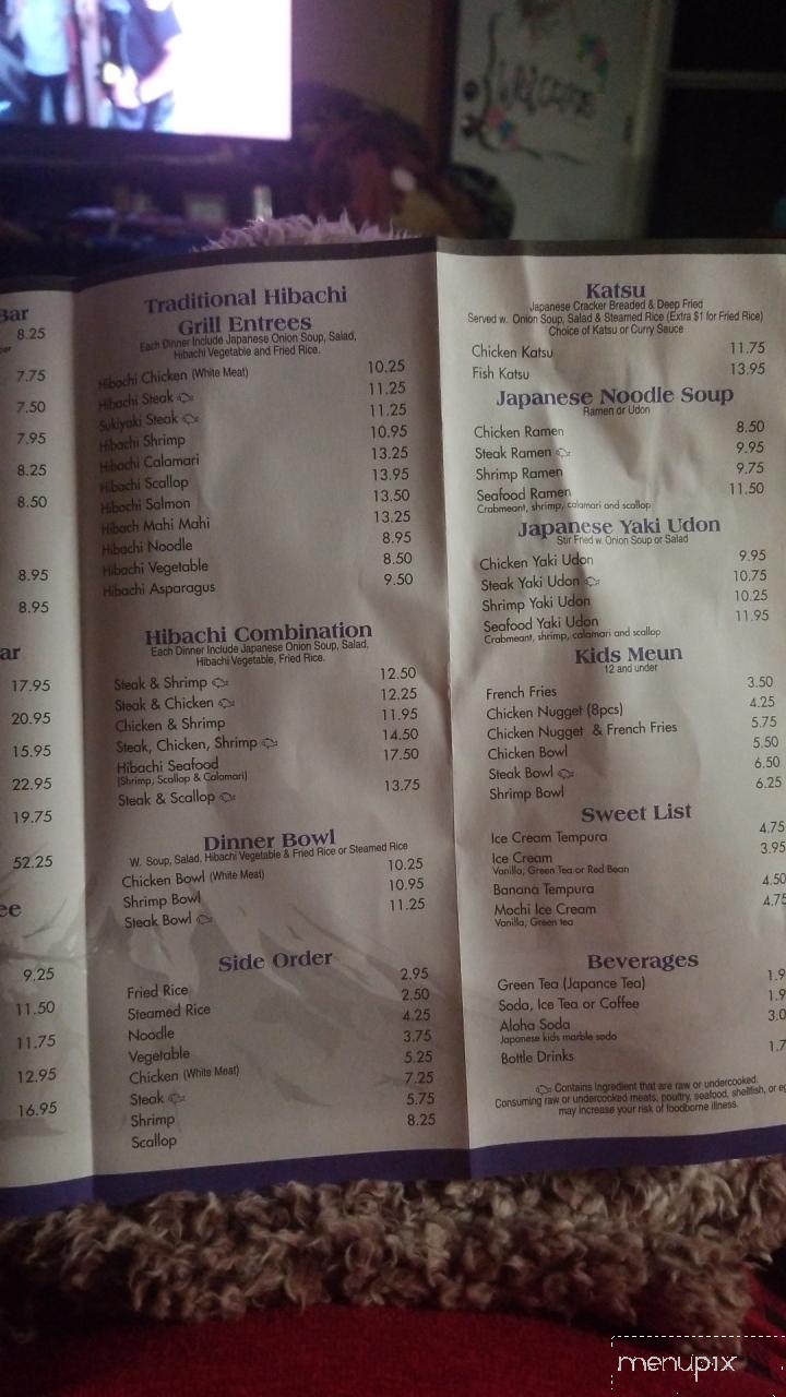 Fuji Hibachi Sushi - Conway, SC menu_pic