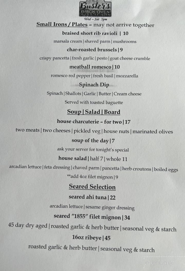 Buster's Brick Oven - Daphne, AL menu_pic