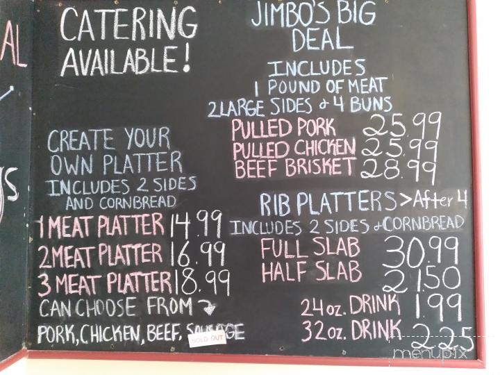 Jimbo's BBQ - Indianapolis, IN menu_pic