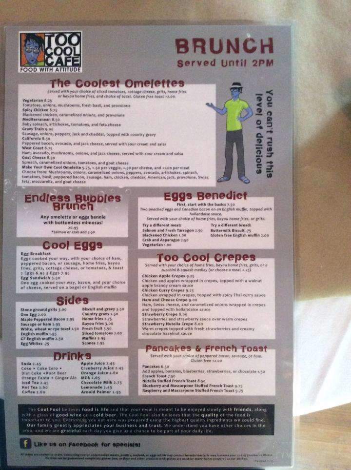 2 Cool Cafe - Indian Harbor Beach, FL menu_pic