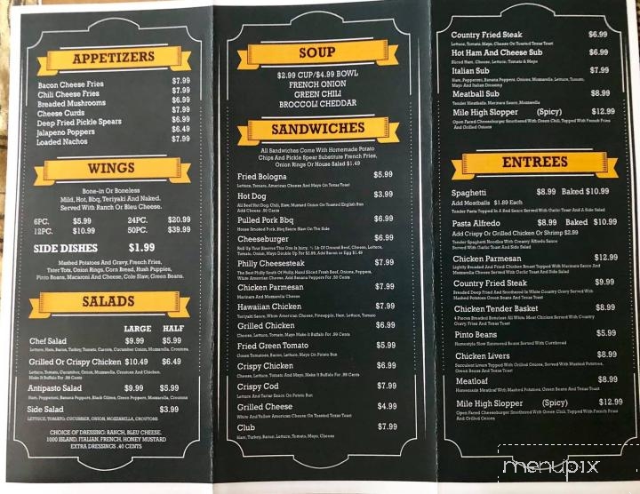 Zernie's Pizza & Ice Cream - Oak Hill, WV menu_pic