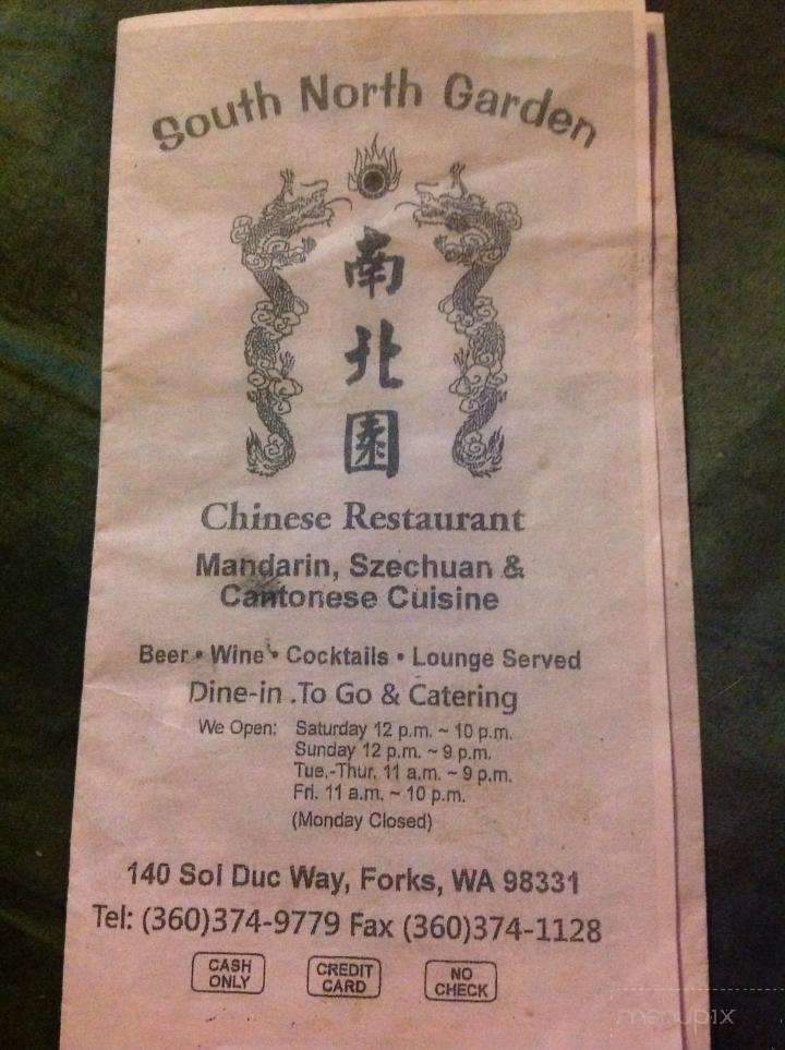 South North Gardens - Forks, WA menu_pic