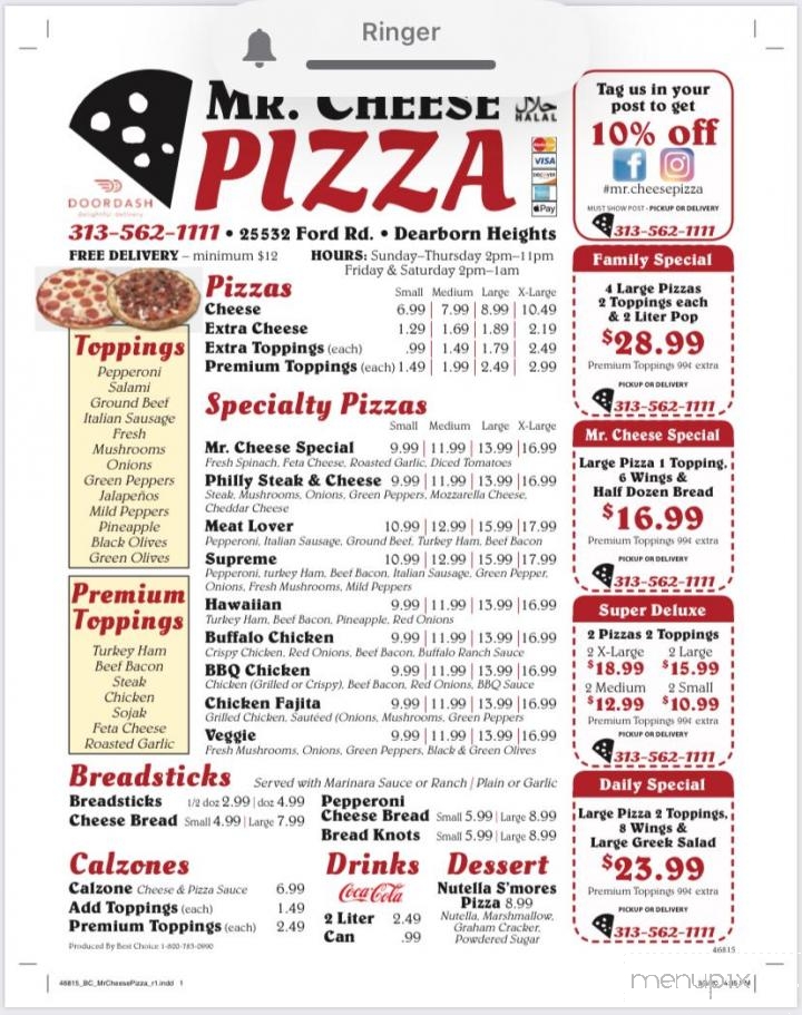 Mr Cheese Pizza - Dearborn Heights, MI