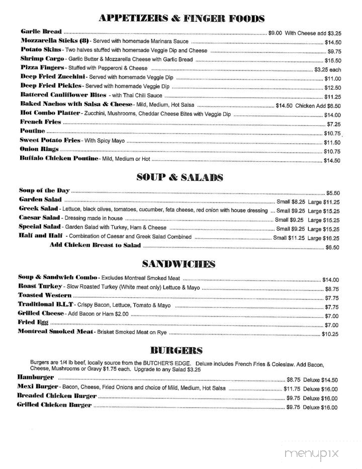 Red Fox Restaurant Tavern - Perth, ON menu_pic