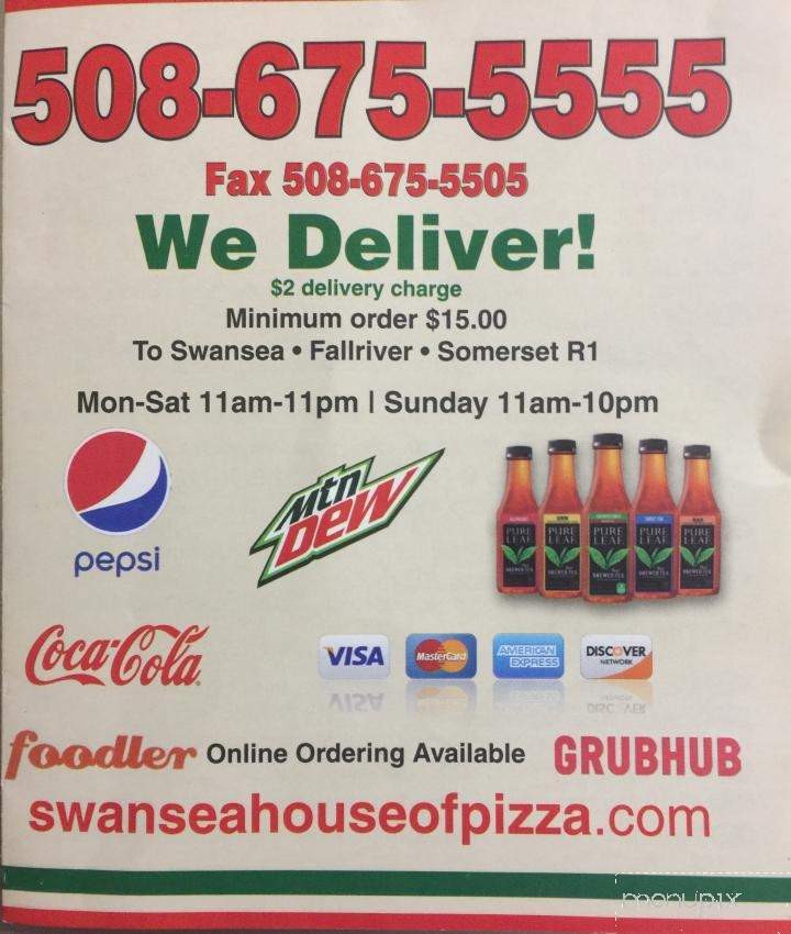 Swansea House of Pizza - Swansea, MA menu_pic