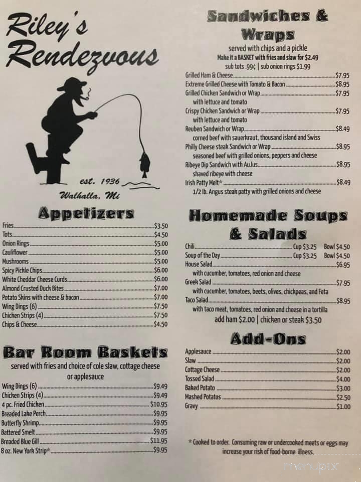 Riley's Rendezvous Grille & Tavern - Walhalla, MI menu_pic