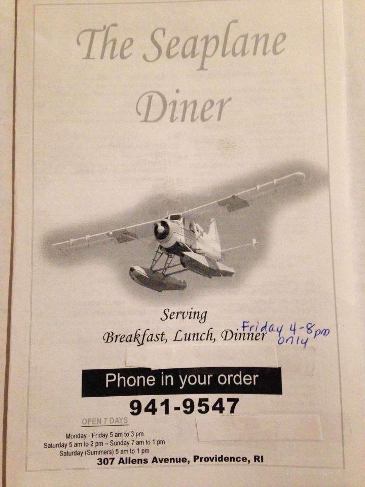 Seaplane Diner - Providence, RI menu_pic