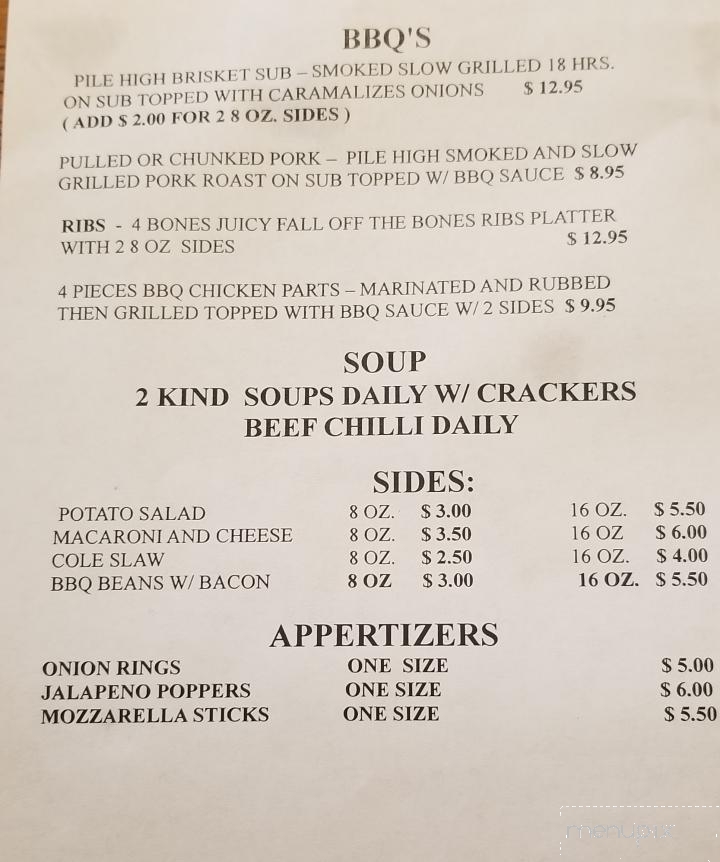 Jeannette's Kitchen - Industry, PA menu_pic