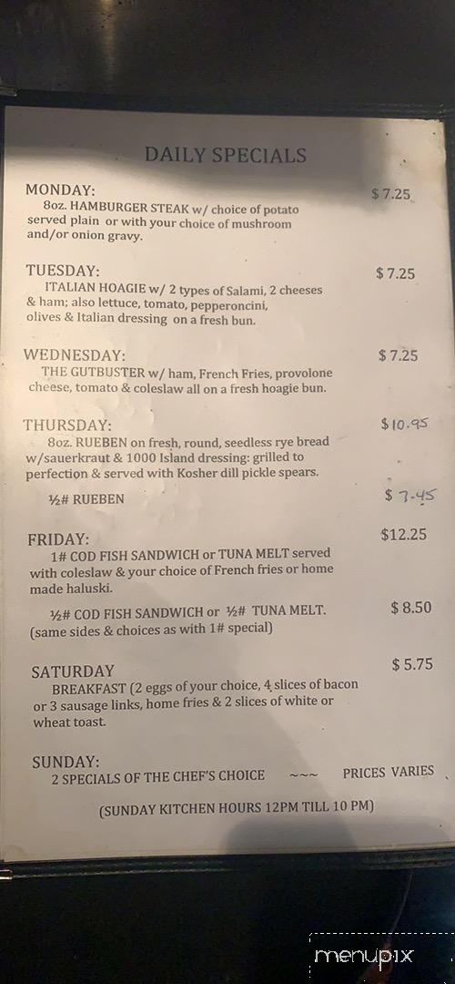Hoots - Mckeesport, PA menu_pic