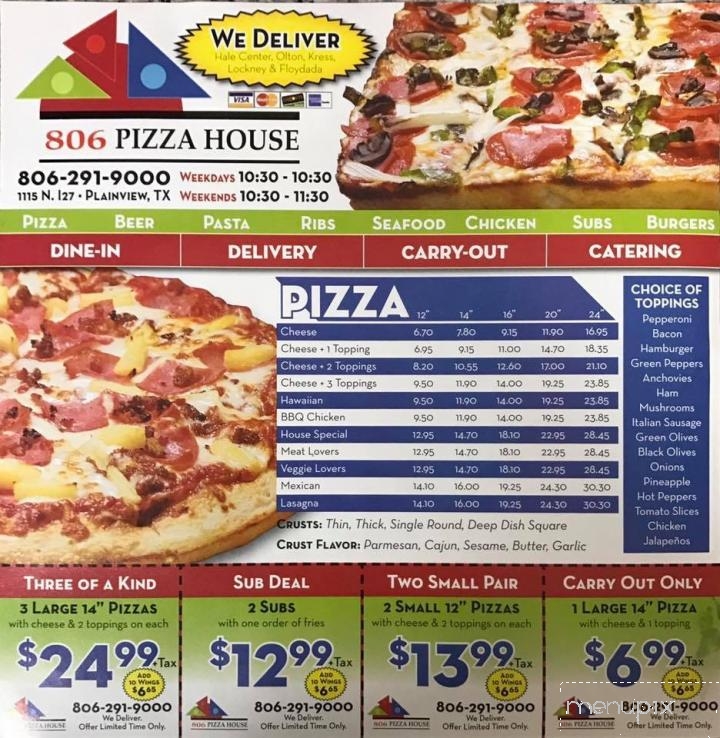 806 Pizza House - Plainview, TX