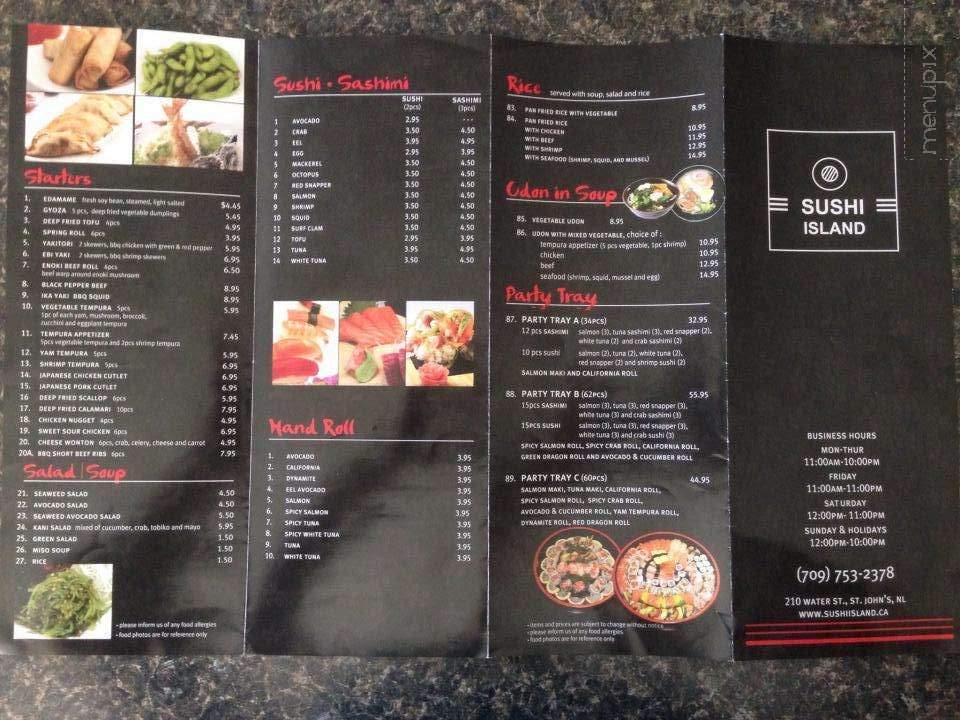 Sun Sushi Inc - Saint John's, NL menu_pic