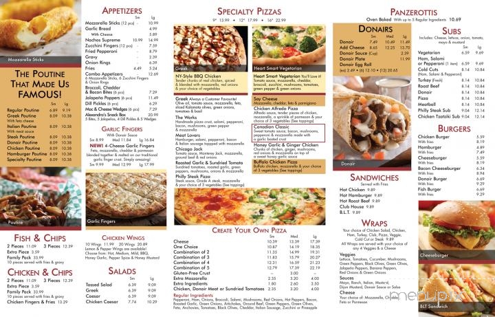 Alexandras Pizza - Halifax, NS menu_pic