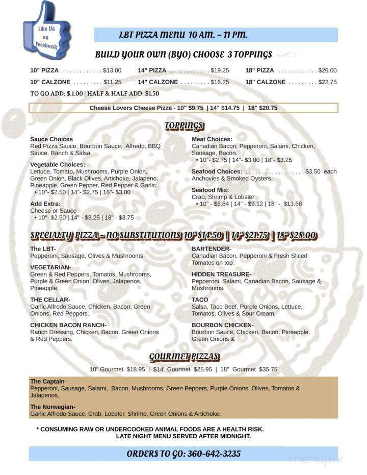 Long Beach Tavern - Long Beach, WA menu_pic