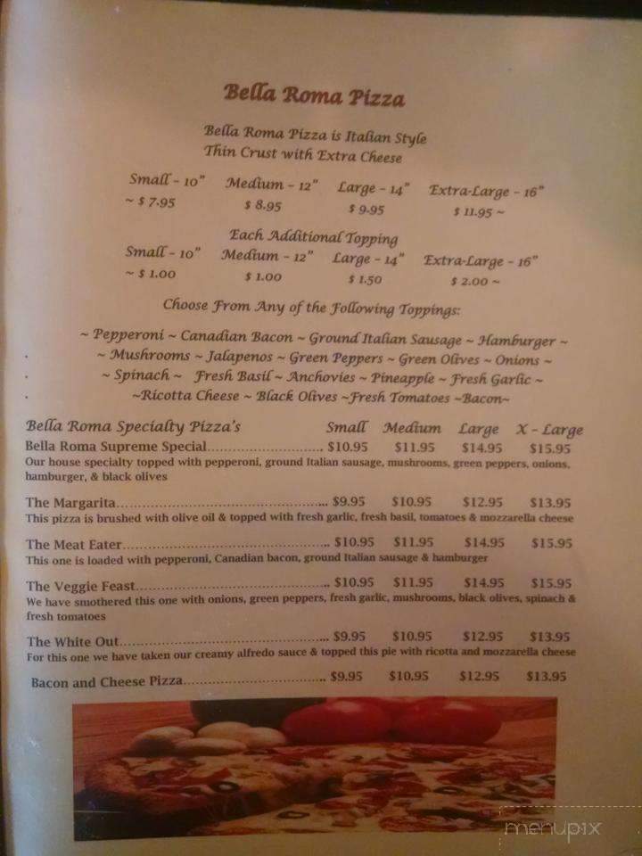 Bella Roma - Lawton, OK menu_pic