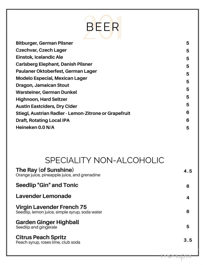 201 Cafe and Wine Bar - Oak Ridge, TN menu_pic