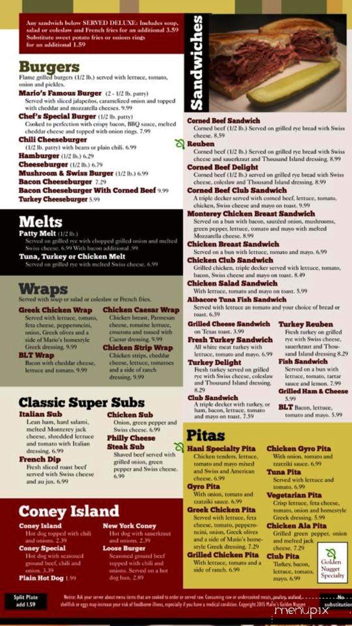 Nugget - Oxford, MI menu_pic