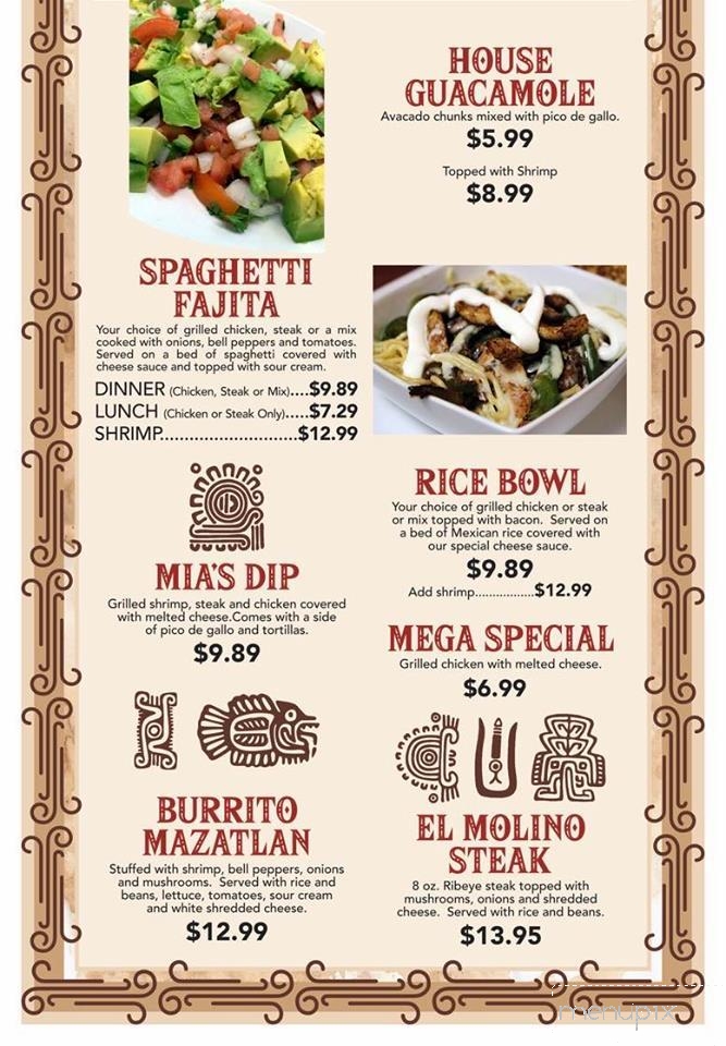 La Piramide - Warrior, AL menu_pic