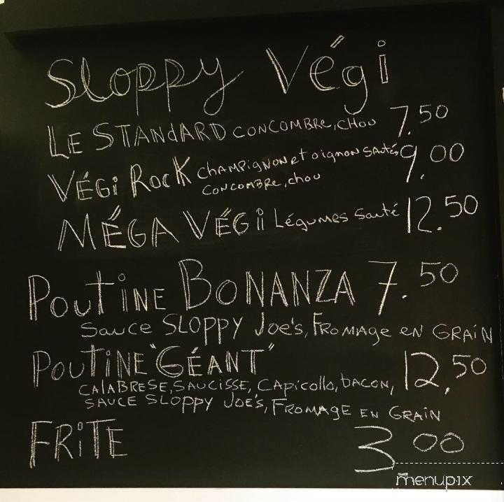Bonanza Snack-Bar - Montreal, QC menu_pic
