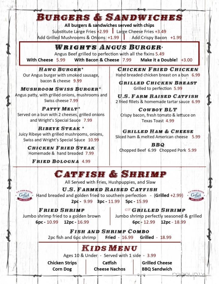 Wright's Ranch House-Sheridan - Sheridan, AR menu_pic