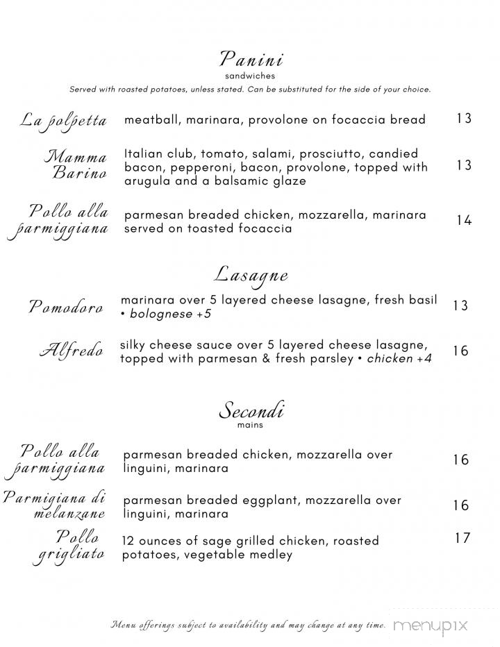 Barino Italian Southern Eatery - Columbia, TN menu_pic