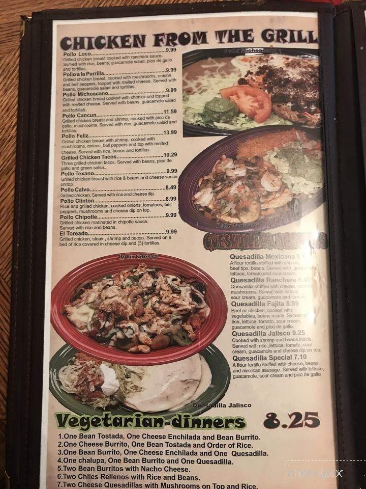 El Camino Real - Clinton, MO menu_pic