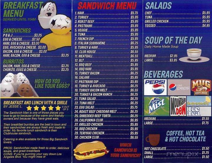 Sandwich Man - Ventura, CA menu_pic
