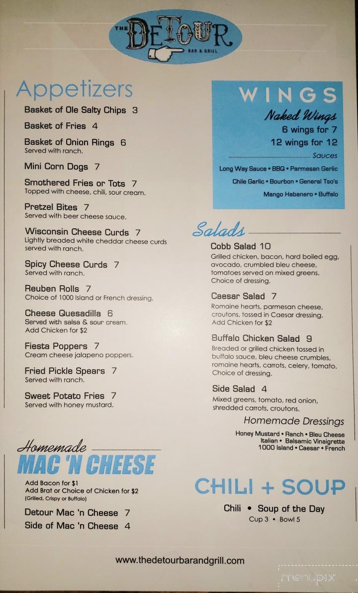 The Detour - Loves Park, IL menu_pic