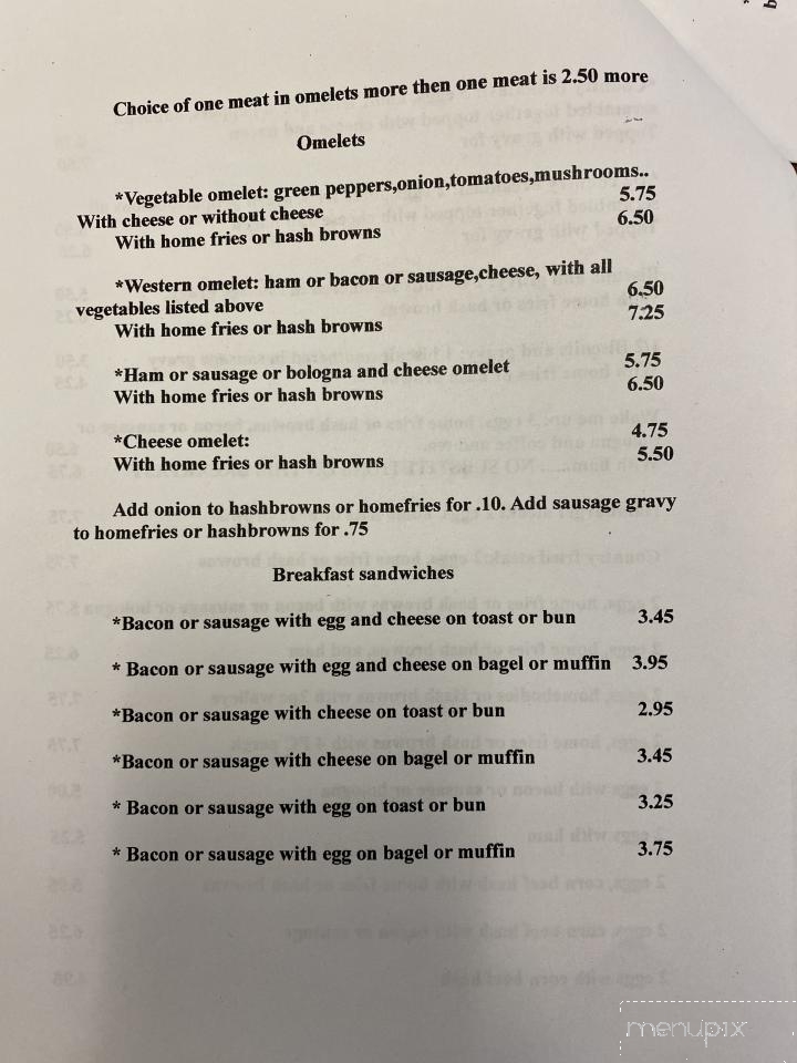 Our Lakeside Diner - Buckeye Lake, OH menu_pic