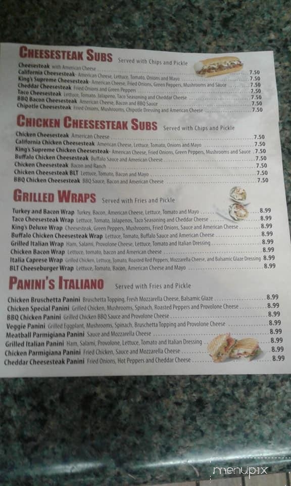 King's Pizzeria - Berwick, PA menu_pic