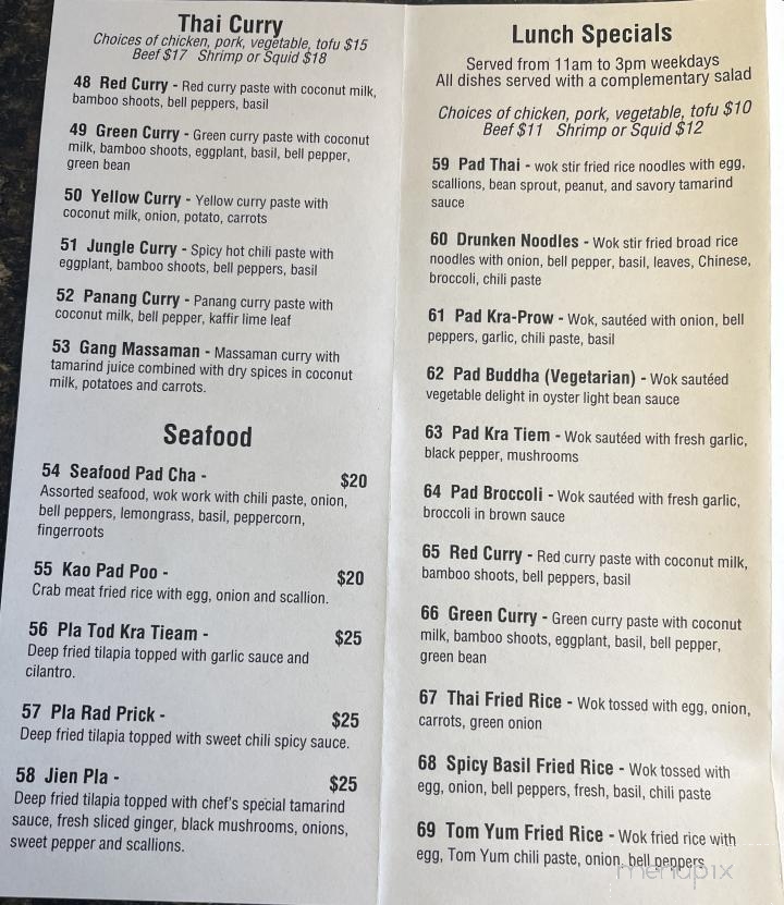 Ma Ma's Thai Cuisine - Pittston, PA menu_pic