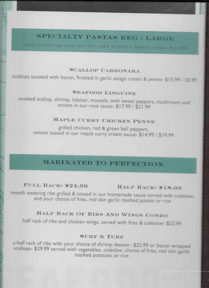 The Fisherman Restaurant - Shediac, NB menu_pic