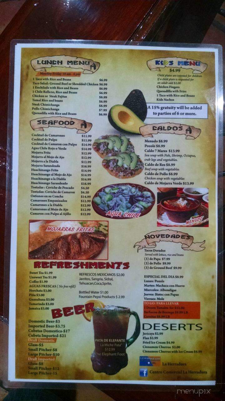 La Herradura - Memphis, TN menu_pic