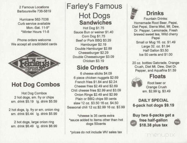 Farley's Famous Hot Dogs - Hurricane, WV