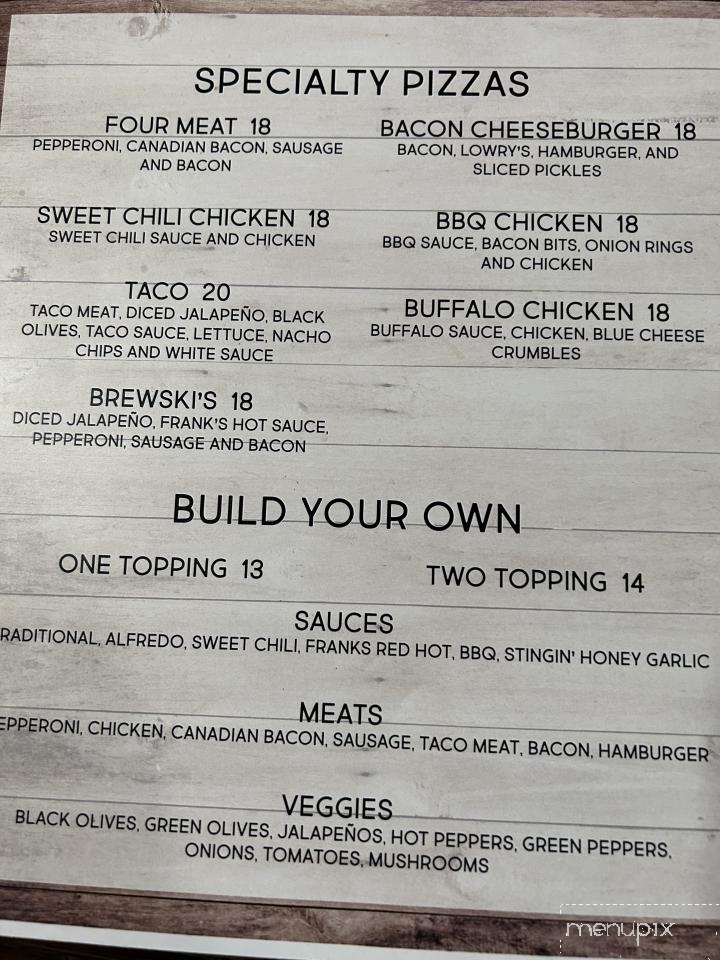 Brewskis LLC - Thompson, ND menu_pic