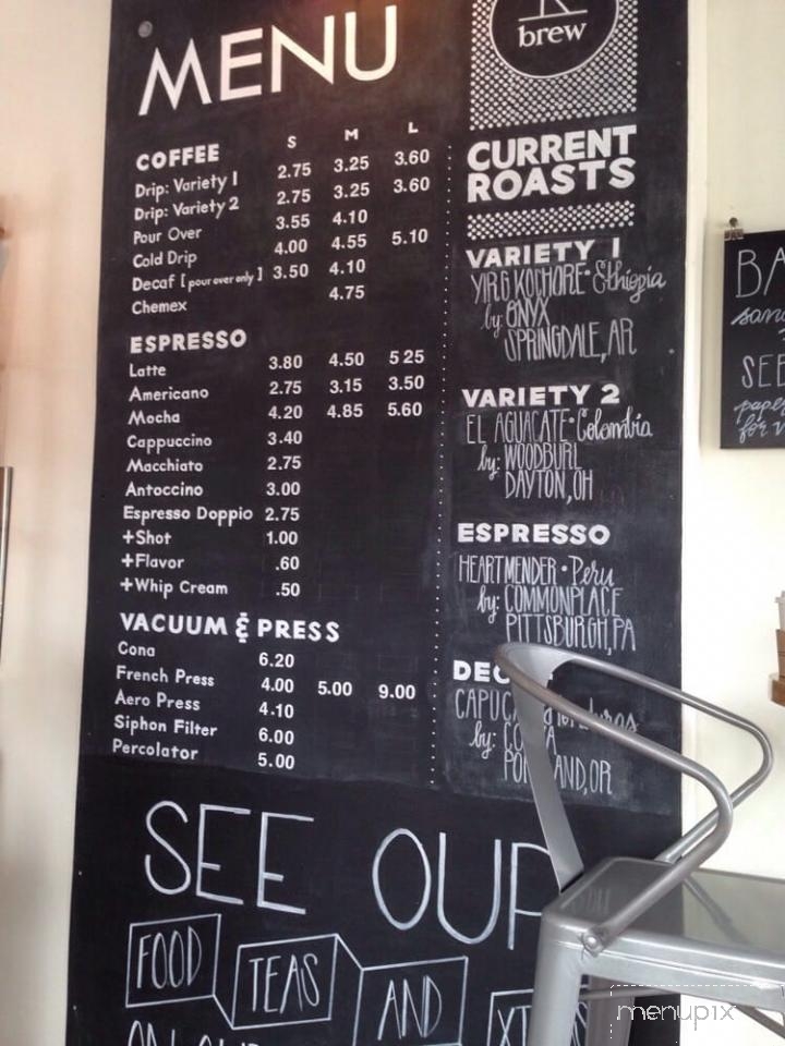 K Brew - Knoxville, TN menu_pic