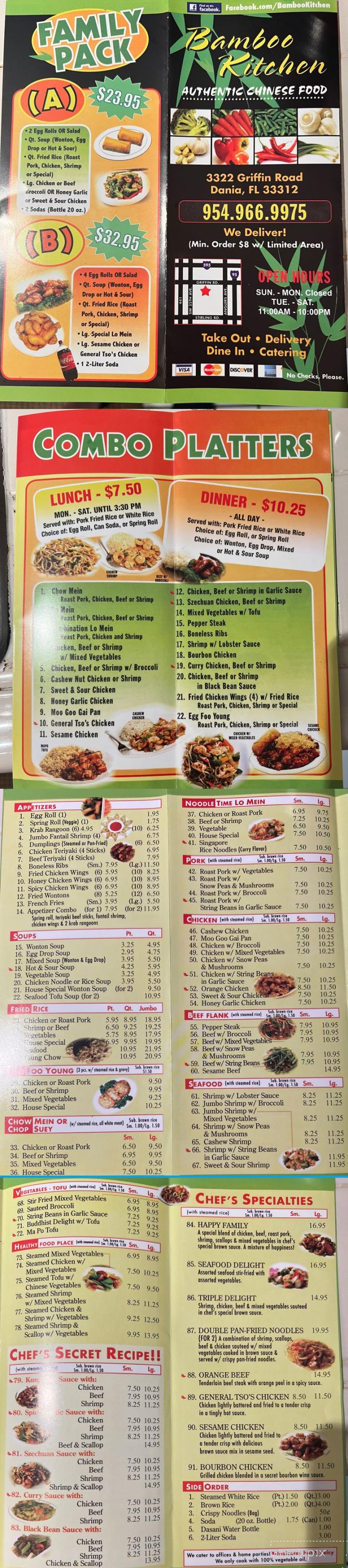 Bamboo Kitchen - Davie, FL menu_pic