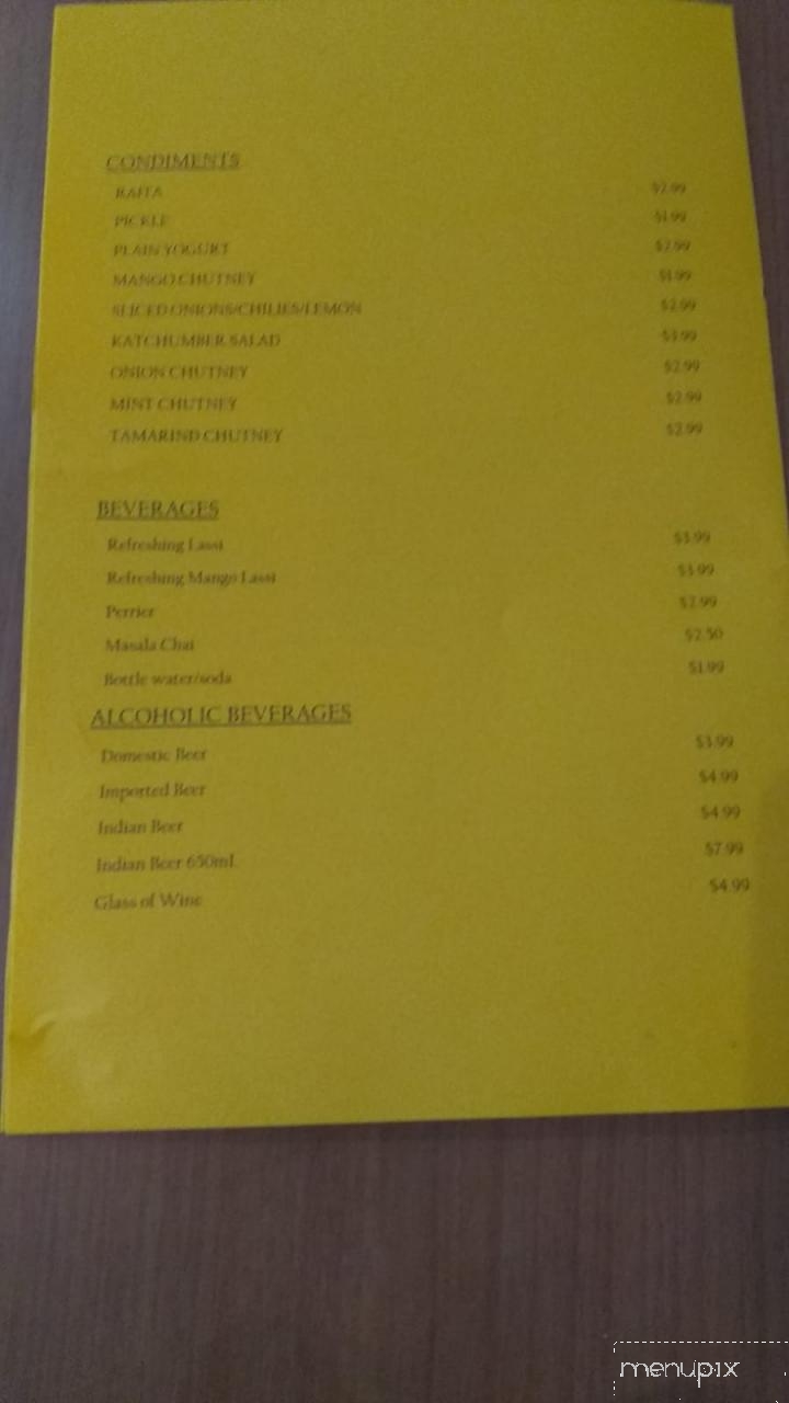 Ahana's Bombay Grille - Bonita Springs, FL menu_pic