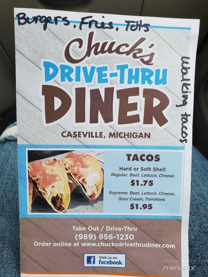 Chuck's Coffee in Caseville - Caseville, MI menu_pic