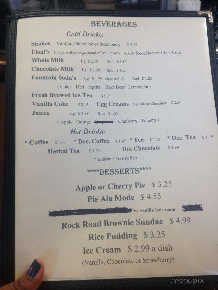 Bob's Diner - Brewster, NY menu_pic
