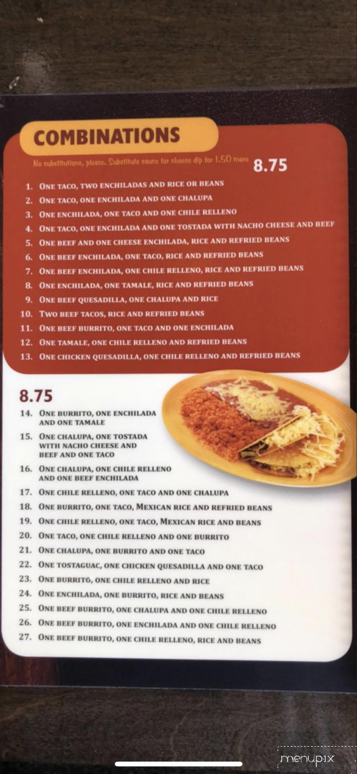 El Agave Mexican Restaurant - Florence, SC menu_pic